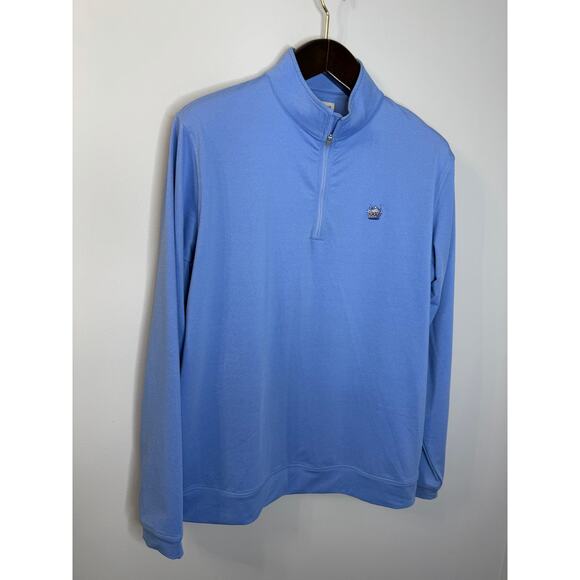 PETER MILLAR Crown Sport Men's Perth Melange Performance Golf Quarter-Zip Sz L - Picture 4 of 11